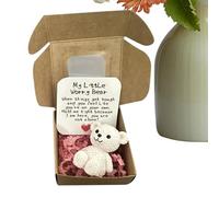 Générique Petit Ours - Petit Ours De Poche De 2,17 Pouces | Mini Animal Édifiant - Souvenir en PVC Fait À La Main avec Carte, Idéal pour Envoyer des Câlins Sincères Et Aux Amis Et À La Famille Pen