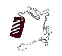 Générique Petit peigne pendentif collier usage quotidien collier de déclaration unisexe peigne adapté pour un port confortable en alliage