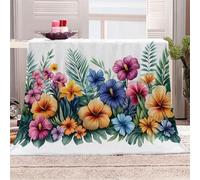 Générique Petit Plaid 150x200 cm Fleurs De La Forêt Tropicale Plaid canape Chien Couverture légère Chaude en Polyester pour lit canapé Bureau Voyage Camping, Douce et résistante MF29-511
