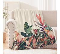 Générique Petit Plaid 150x200 cm Fleurs De La Forêt Tropicale Plaid canape Chien Couverture légère Chaude en Polyester pour lit canapé Bureau Voyage Camping, Douce et résistante MF29-567