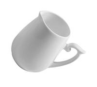 Générique Petit Récipient à Lait en Céramique Blanche 160ml Poignée Facile à Transporter pour Restaurant et Café Moderne et Pratique