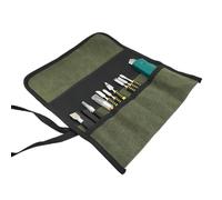 Générique Petit Sac à Outils Enroulable pour Outils de Travail du Bois | Toile multi-poches | Transporteur, fournitures de plombier soudeur pour clés, perceuses, pinces, tournevis, douilles