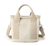 Générique petit sac avec mode dame simple épaule Portable épaississement dames toile téléphone Portable seau fourre-tout sacs de rangement, 23 cm x 21 cm x 15 cm, Style Simple, Beige (Kaki)