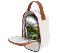 Générique Petit sac de rangement - Conception à ouverture latérale, pochette de toilette Jar, module de poignée sécurisée intégré à prise confortable, matériau synthétique et facile à nettoyer |