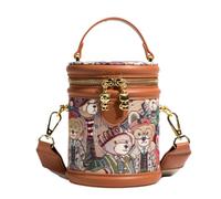 Générique Petit Sac Seau Petite Pochette Légère En Cuir PU Ours Réglable