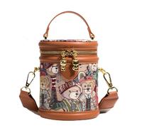 Générique Petit Sac Seau Petite Pochette Légère En Cuir PU Ours Réglable