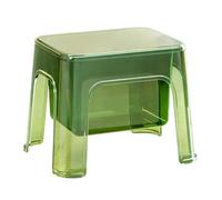 Générique Petit Tabouret de Douche,Chaise de Salle de Bains Transparente avec Espace de Rangement | Siège de Douche - pour Salle de Bain, Cuisine, Rangement Coin Salon