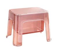 Générique Petit Tabouret De Douche - Matériau Pet Transparent Imperméable | Chaise Portative De Salle De Bain avec Rangement | Banc De Douche Pliable, pour, Vanité, Coin De Chevet, Cuisine, Support