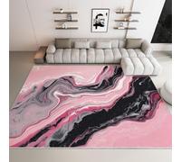 Générique Petit Tapis Abstrait Liquide 60 x 90 cm, Tapis de Salon ou Chambre Lavable Machine et Antidérapant, Poils Ras Doux Imitation Laine Antistatique Roche Écoulement d'eau Décoration Poudre