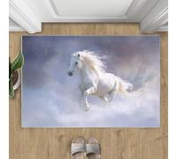 Générique Petit Tapis de Cheval 60 x 90 cm, Lavable, Motif pégase pour Chambre à Coucher, Tapis antidérapant pour Salon, entrée, Couloir, décoration d'intérieur