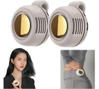 Générique Petit Ventilateur à Clip, Portable Silencieux Mini-Clip De Ventilateur Sans Lame, 3 Vitesses Ventilateurs De Clip-On Pour Chemise, Mini Fans De Tourbillon Pour Clips De Taille (Blanc-2PCS)