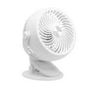 Générique Petit Ventilateur Avec Clip, Refroidisseur D'air De Refroidissement Portable, Ventilateur D'inclinaison Rechargeable USB, Opérations Silencieuses, Conception De Vitesse Réglable, 19,5x