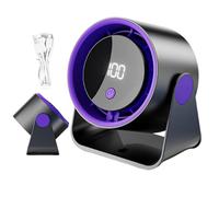 Générique Petit Ventilateur De Table,Brasseur D'Air À Affichage LED Longue Durée - Ventilateur Portable Rechargeable USB | pour Maison, Chambre, Voyage, Camping, Randonnée, Extérieur, Voiture, Plage