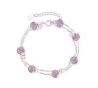 Générique Petite Argenté Bijoux Women Personality Fashion All Double Layer Hand Jewelry Classique Bracelet Bracelet Perle En Naturelle Bijoux (SL5, One Size)