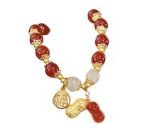 Générique Petite Argenté Bracelet Jonc Mm Anneaux Bracelet rétro élégant, bijoux à main, cadeau féminin Mamie Phrases Perles Bijoux (E, One Size)