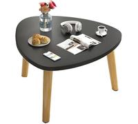 Générique Petite café Table Basse, Table Basse Ovale Simple, Petite Tables Basses, Tables Basses Moderne du Milieu du Siècle pour Salon, Centre Salon (Noir brossé, 40 * 40 * 30)