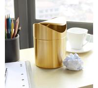 Générique Petite Poubelle à Plateau Pivotant,Petite Poubelle à Plateau Pivotant, en acier inoxydable brossé, corbeille à déchets de 1,5 L, poubelle alimentaire pour utilisation sur comptoir de t