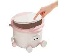 Générique Petite poubelle de - Jolie corbeille décorative avec poignée, poubelle de compacte | Pour dortoir chambre salle de bain chevet nettoyage rangement Table de maquillage