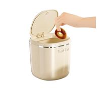 Générique Petite poubelle - Poubelle portable avec couvercle, conception robuste | Conteneur à déchets de table pour lieu de travail, véhicule, ménage, logement étudiant