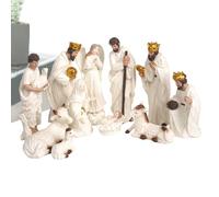 Générique Petite Statue De La Sainte Famille | Décor de Table de Noël en Résine | Sculpture Religieuse De Table | pour Maison Bureau Chambre Salon Bibliothèque Appui de Fenêtre Manteau Cheminée