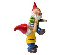 Générique Petite Statuette de Nain - Lutin Escaladeur De Pots De Fleurs,Ornements Décoratifs Ludiques Thème Père Noël en Résine pour Jardin Balcon Terrasse Allée