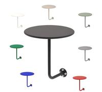 Générique Petite Table Basse Ronde Murale, Bureau D'appoint Flottant en Forme De L, Gain De Place Table Contre Le Comptoir Mural, for Magasin De Thé Au Lait, Café, Fast-Food(Champagne)