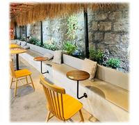 Générique Petite Table Basse Ronde Murale Gain De Place Bureau D'appoint Flottante en Fer Forgé De Type L pour Cocktails, Pubs, Bureaux, Desserts, Salles D'attente Et Salons(Log,35cm)