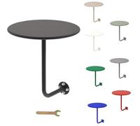 Générique Petite Table Basse Ronde Murale Gain De Place Bureau D'appoint Flottante en Fer Forgé De Type L pour Cocktails, Pubs, Bureaux, Desserts, Salles D'attente Et Salons(Vert)