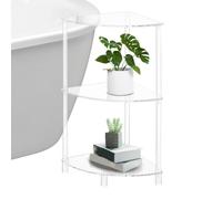 Générique Petite Table d'angle en Acrylique | Table de Chevet à 3 Niveaux | Présentoir d'angle de, étagère de Rangement pour Objets de Collection, Livres, Triangle, Transparent