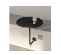 Générique Petite Table Ronde Murale de 16 Pouces, Disponible dans Une variété de Couleurs, Facile à Installer et à Nettoyer, adaptée aux cafés, Pubs et Tables de Chevet(Black)