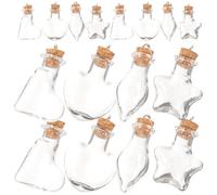 Générique Petites Bouteilles en Verre Fioles Transparentes pour Rangement D’Objets Bouchon en Liège Lot de 20 et Décoration