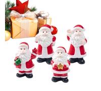 Générique Petites Figurines de Noël | Statuette de Père Noël en Résine Miniature,Mini Décoration de Fêtes Sculpture en Résine | pour la Maison la Table Le Jardin Le Porche la Cour Le Nouvel an Les