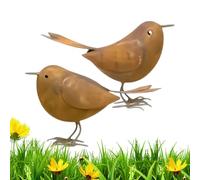 Générique Petites Figurines d'oiseaux,2 pièces imperméables Aspect réaliste - Mini Figurines Animales Décoration Jardin,Chambre Entrée Bureau Extérieur Ferme Jardin Chemin