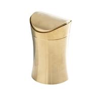 Générique Petites poubelles, poubelle de table avec couvercle - Petite poubelle en acier inoxydable,Poubelle portative créative de 1,5 l, résistante à l'usure pour armoire, travail, voiture