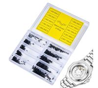 Générique Petites Rondelles pour Montre - Ensemble Anneaux O en Caoutchouc | Mini Joints Résistants à la Chaleur | Étanchéité Couronne Réparation Montre Boîte Environ 500 Pièces Accessoires d’Outils