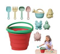 Générique Petits De Sable,Set De Pelles À Sable - Pelle et Accessoires avec Seau à Fruits Pliable pour Activités Extérieures Plage Piscine Jardin Camping 3 Ans et Plus
