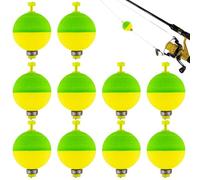 Générique Petits Flotteurs De Pêche - EVA 1,9x1,9x1,6cm 10pcs | Flotteurs Ovales Plombés, Bouée À Bouton-Poussoir, Flottabilité Durable | Pêche Gardon, Perche, Truite