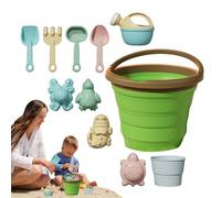 Générique Petits Jouets De Sable | Set De Pelles À Sable - Pelle et Accessoires avec Seau à Fruits Pliable pour Activités Extérieures Plage Piscine Jardin Camping 3 Ans et Plus