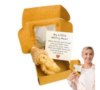 Générique Petits Oursons | Nounours en Boîte - Jouet Animal Fait Main avec Carte d'Encouragement pour Graduation Mère Bébé Naissance Noël Saint-Valentin Attention