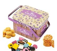 Générique Petits Paniers De Pâques - avec Couvercle Et Poignée en Métal pour Stockage De Bonbons,Boîte De Pâques | pour Fêtes Cadeaux Chocolats De Saison Garniture Friandises Date Gourmande