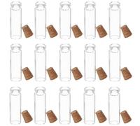 Générique Petits Pots en Verre 2 ML Bouchon Liège, Lot de 100 Mini Bouteilles pour Collection Personnelle et Activités Créatives