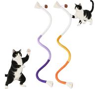 Générique Pets Cat Chew Rope, Catnip-Infused Organic Cotton Chew Rope Toys for Cats, Cotton Chews Ropes Toys for Cats, 28 inches Catrope for Teeth Cleaning (2pcs-C)