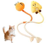 Générique Pets Cat Chew Rope, with Dolls Organic Cotton Chew Rope Toys for Cats, Cotton Chews Ropes Toys for Cats, 23 inches Catrope for Teeth Cleaning (CD)