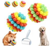 Générique Pets Dog Toys, Pets Chew Ball, Heavy-Duty Spiky Chew Ball, Medium & Small Dogs Teeth Cleaning Chewing Training, Supports Oral Health During Play (Blue+Green)