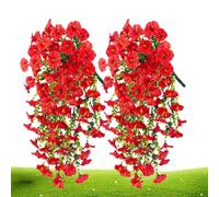 Générique Pétunia Artificiel - Faux Pétunias Intérieur Extérieur | Fleurs Soie & PP Résistantes Aux Intempéries, 75cm, 2 Pièces, Plåntes Éternelles pour Véranda, Jardin, Pot, Allée, Vase, Terrasse