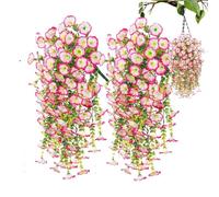 Générique Pétunia Artificiel - Faux Pétunias Intérieur Extérieur | Fleurs Soie & PP Résistantes Aux Intempéries, 75cm, 2 Pièces, Plåntes Éternelles pour Véranda, Jardin, Pot, Allée, Vase, Terrasse