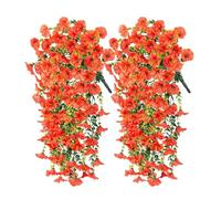 Générique Pétunias Artificiels, Faux Pétunias Artificielles, Intemporelles Résistantes Aux Intempéries 2 Pièces pour Balcon Jardinière Allée Porche Pot ou Jardinier Vase