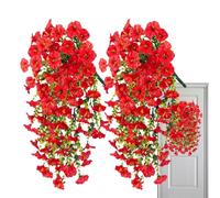Générique Pétunias Artificiels, Faux Pétunias Artificielles, Intemporelles Résistantes Aux Intempéries 2 Pièces pour Balcon Jardinière Allée Porche Pot ou Jardinier Vase