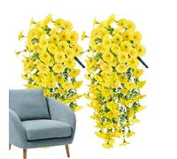 Générique Pétunias Artificiels, Faux Pétunias Artificielles, Intemporelles Résistantes Aux Intempéries 2 Pièces pour Balcon Jardinière Allée Porche Pot ou Jardinier Vase