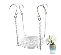 Générique Pflanztopf-Einsatz - 4 Haken Für Blumenkästen | Verstellbarer Pflanzenheber - Stabiler Hebemechanismus | Aus Edelstahl, Für Garten, Terrasse, Drinnen Und Draußen, Pflanzhilfe